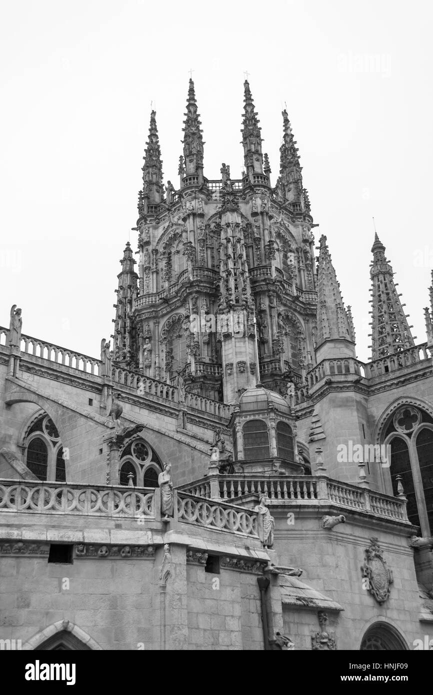 La Cattedrale di Burgos è stato costruito nel 1221 e dichiarato è stato dichiarato patrimonio mondiale dall'UNESCO nel 1984 Foto Stock