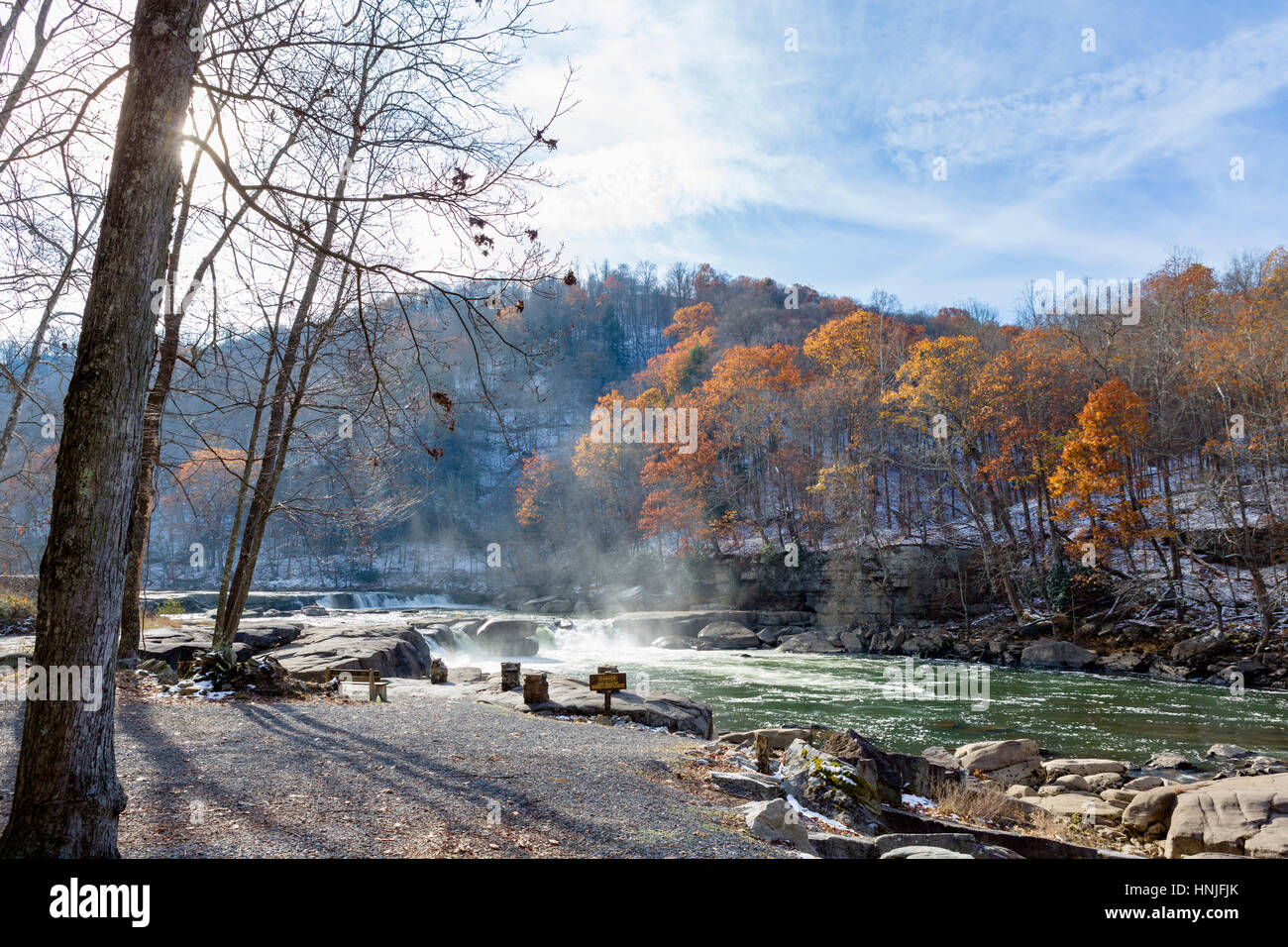Valley Falls State Park, vicino Fairmont, West Virginia, USA Foto Stock