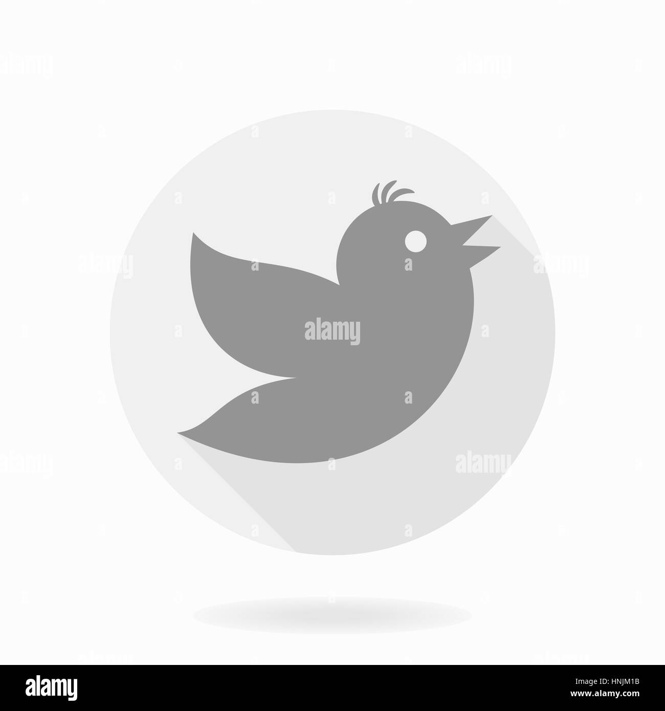 Volo di uccelli icona piatta Foto Stock