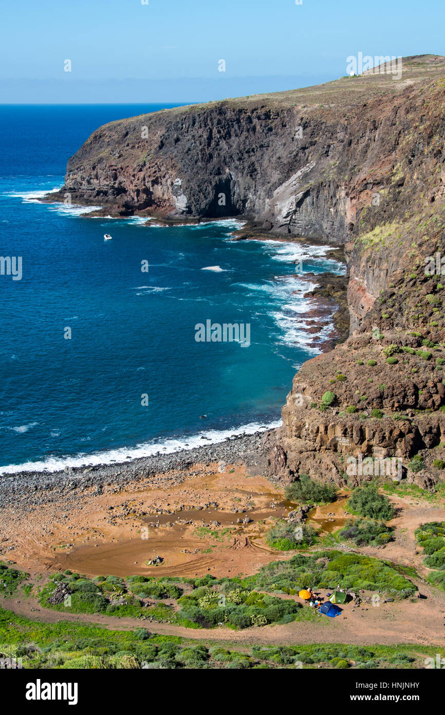 Costa a Puerto del juncal gran canaria Spagna Foto Stock