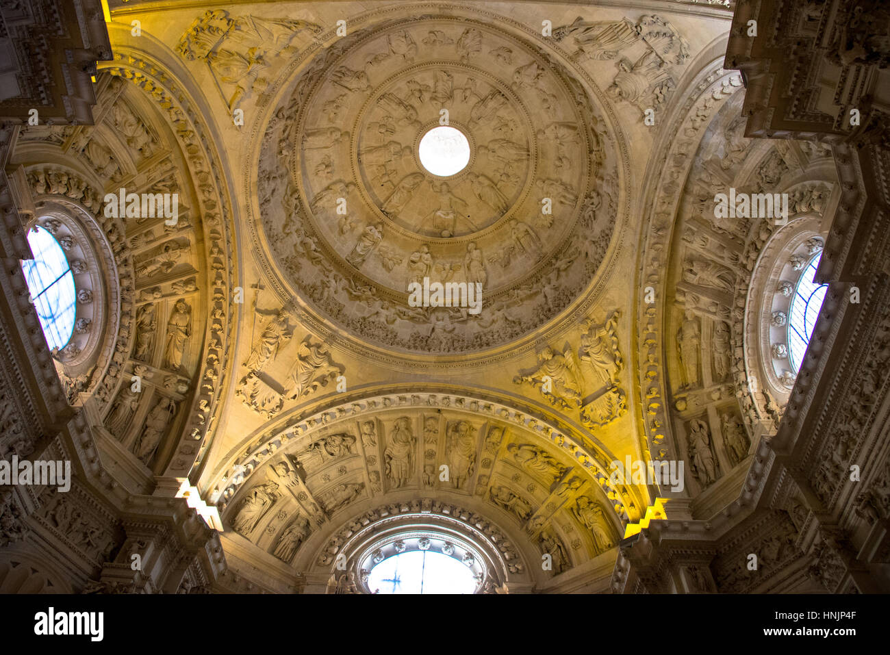 Soffitto decorato in cattedrale Giralda di Siviglia Spagna Foto Stock