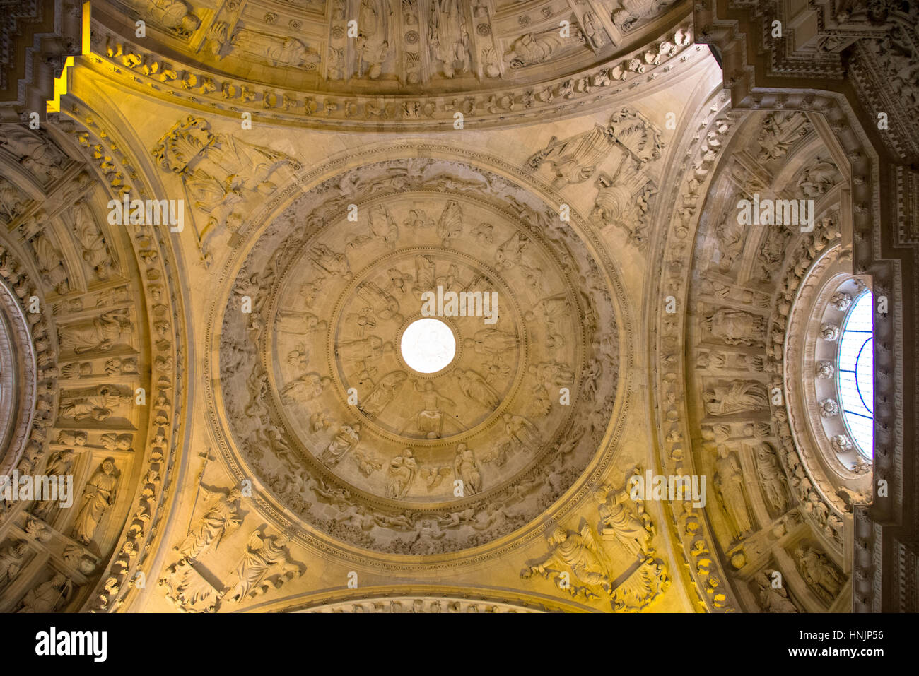 Soffitto decorato in cattedrale Giralda di Siviglia Spagna Foto Stock