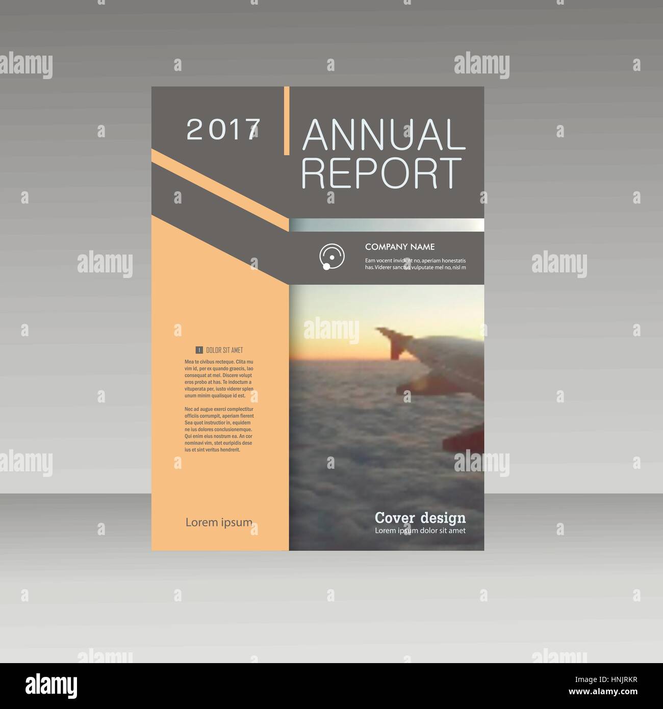 Triangolo di vettore brochure aziendale flyer. Relazione annuale astratto modello design presentazione Illustrazione Vettoriale