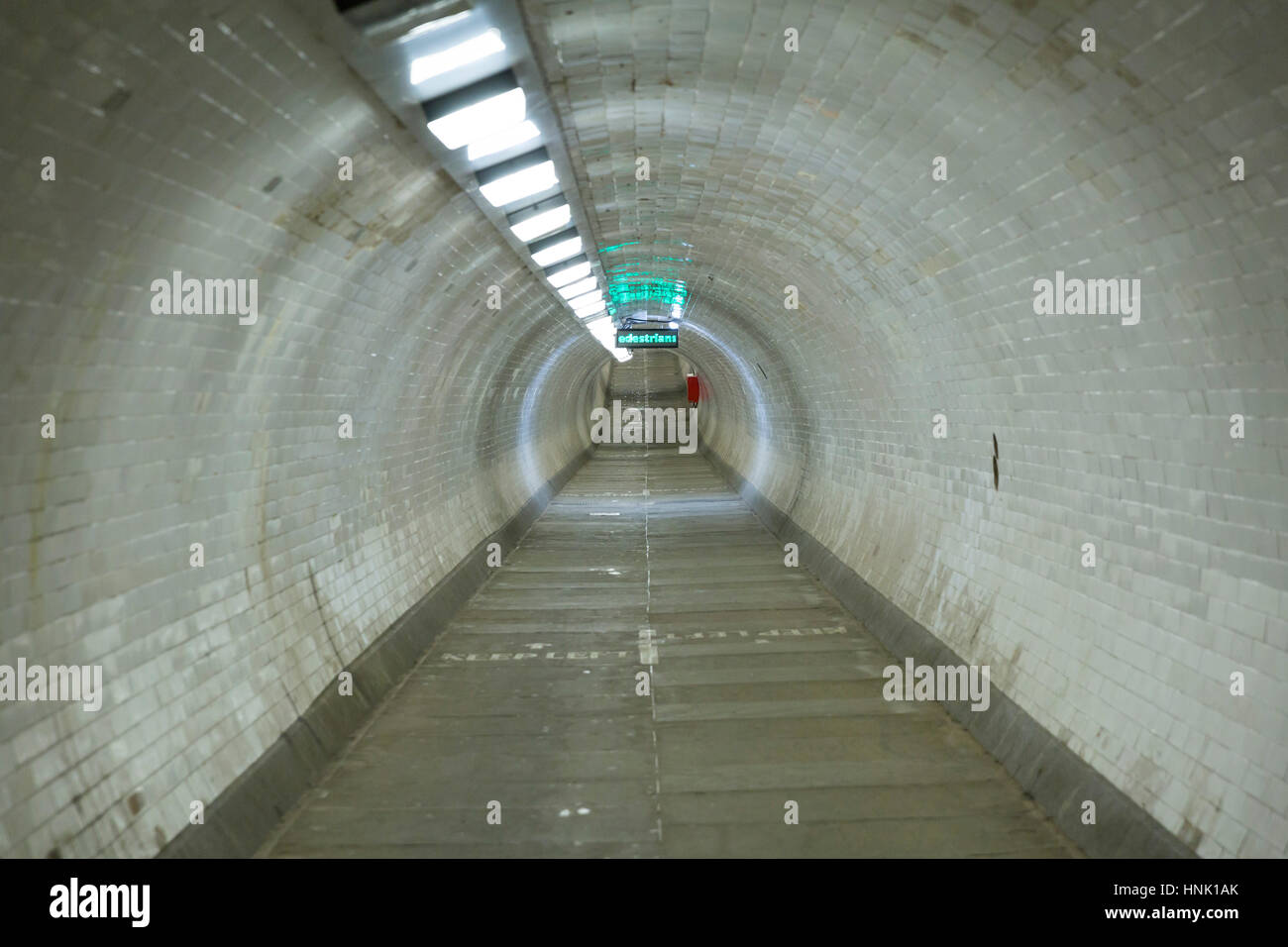 Greenwich Foot Tunnel, Greenwich. Jan, 2017. Londra, Regno Unito Foto Stock