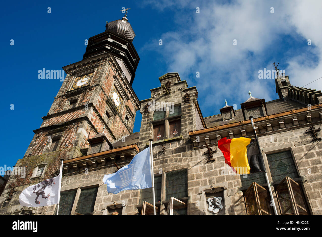 Il carnevale del Belgio città Binche. Il carnevale è sulla lista Unesco del patrimonio culturale immateriale dell'umanità. Binche Vallonia Belgio Europa. Foto Stock