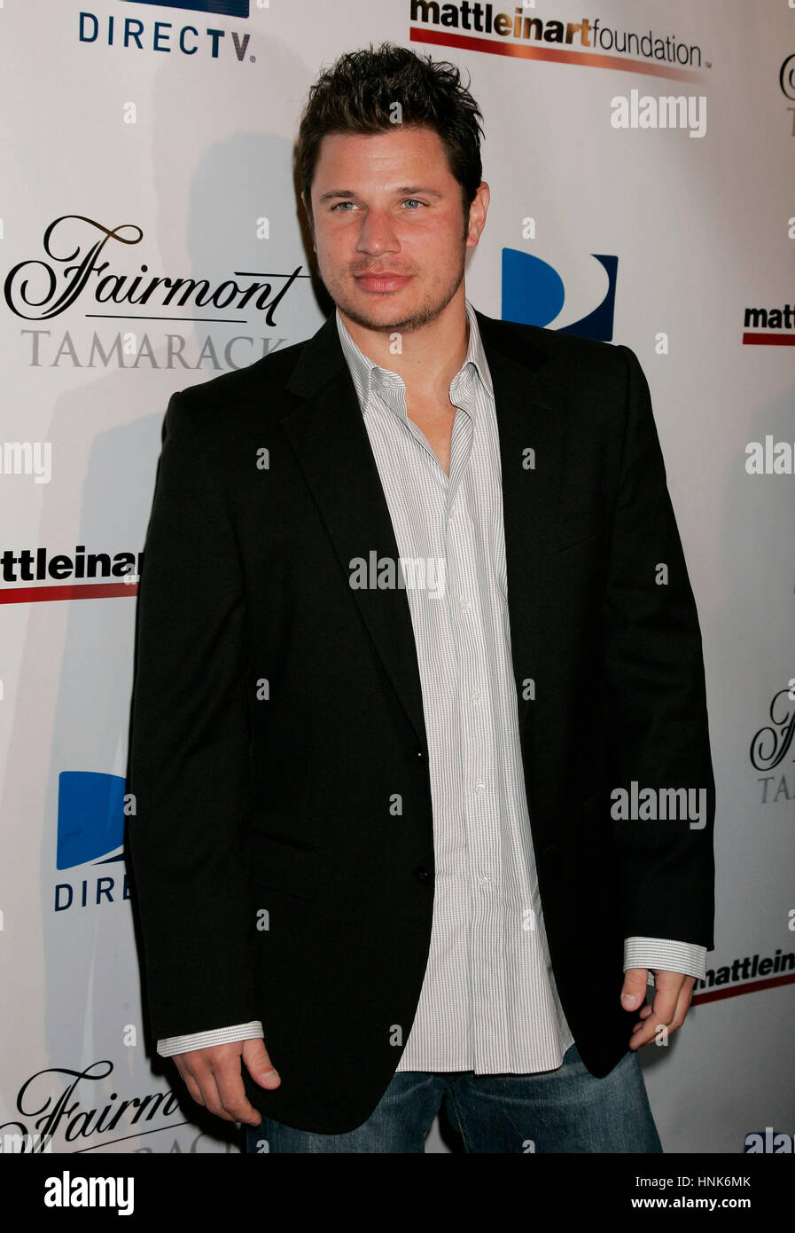 Nick Lachey arriva a Matt Leinart Foundation Party in Scottsdale, AZ, il 29 gennaio, 2008. Foto di Francesco Specker Foto Stock