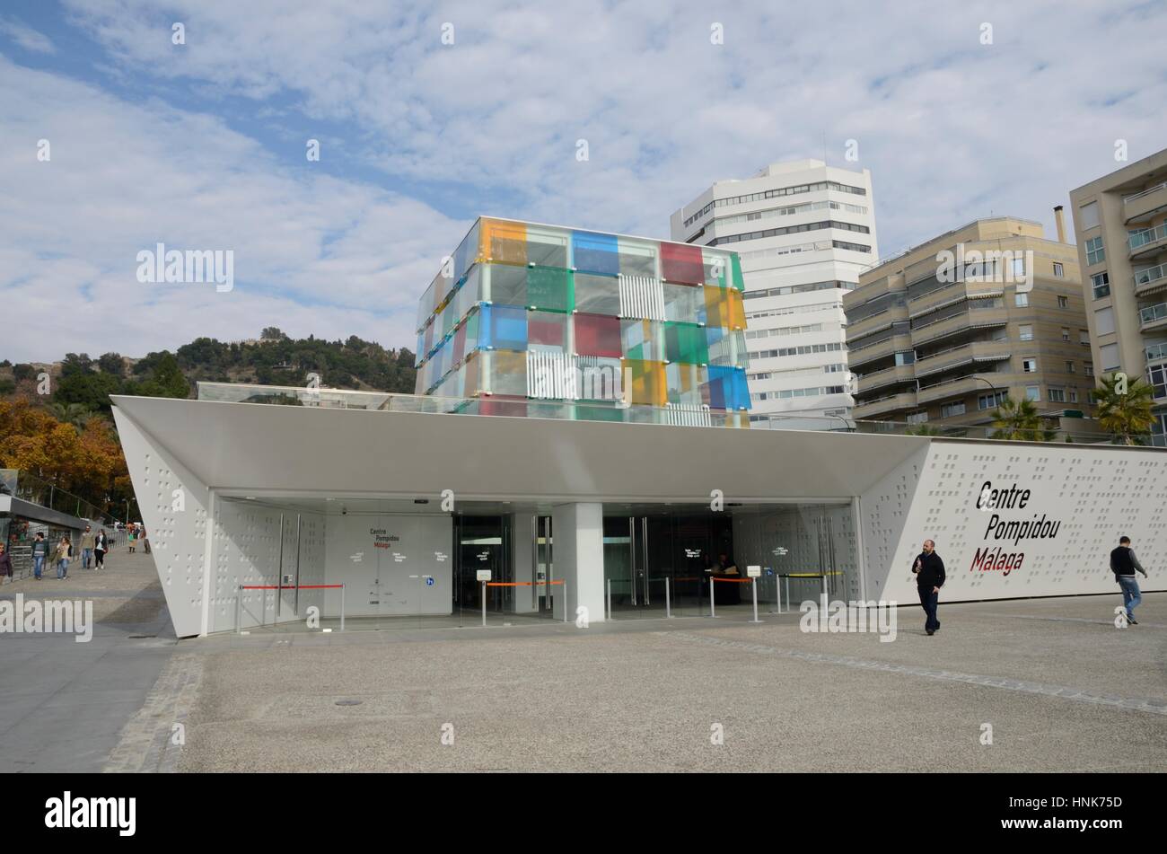 Centro Pompidou al molo del lungomare di Marina complesso di Malaga, Spagna Foto Stock