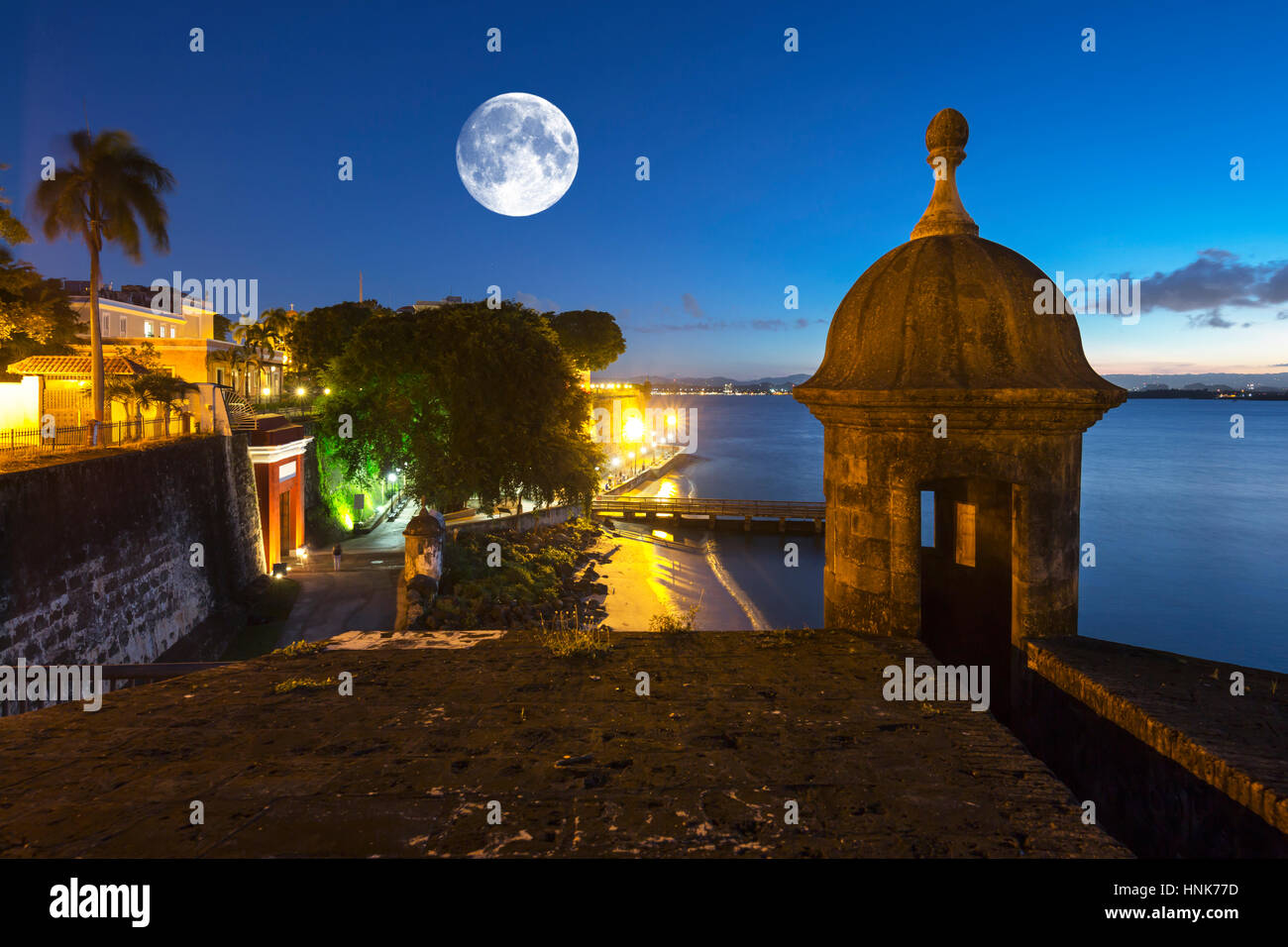 Garitta CITY GATE PASEO LA PRINCESA PROMENADE Città Vecchia di San Juan di Porto Rico Foto Stock