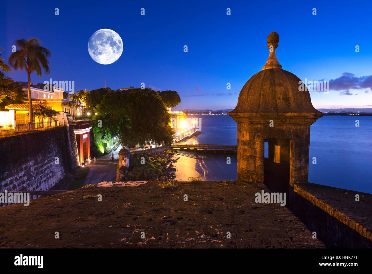 Garitta CITY GATE PASEO LA PRINCESA PROMENADE Città Vecchia di San Juan di Porto Rico Foto Stock