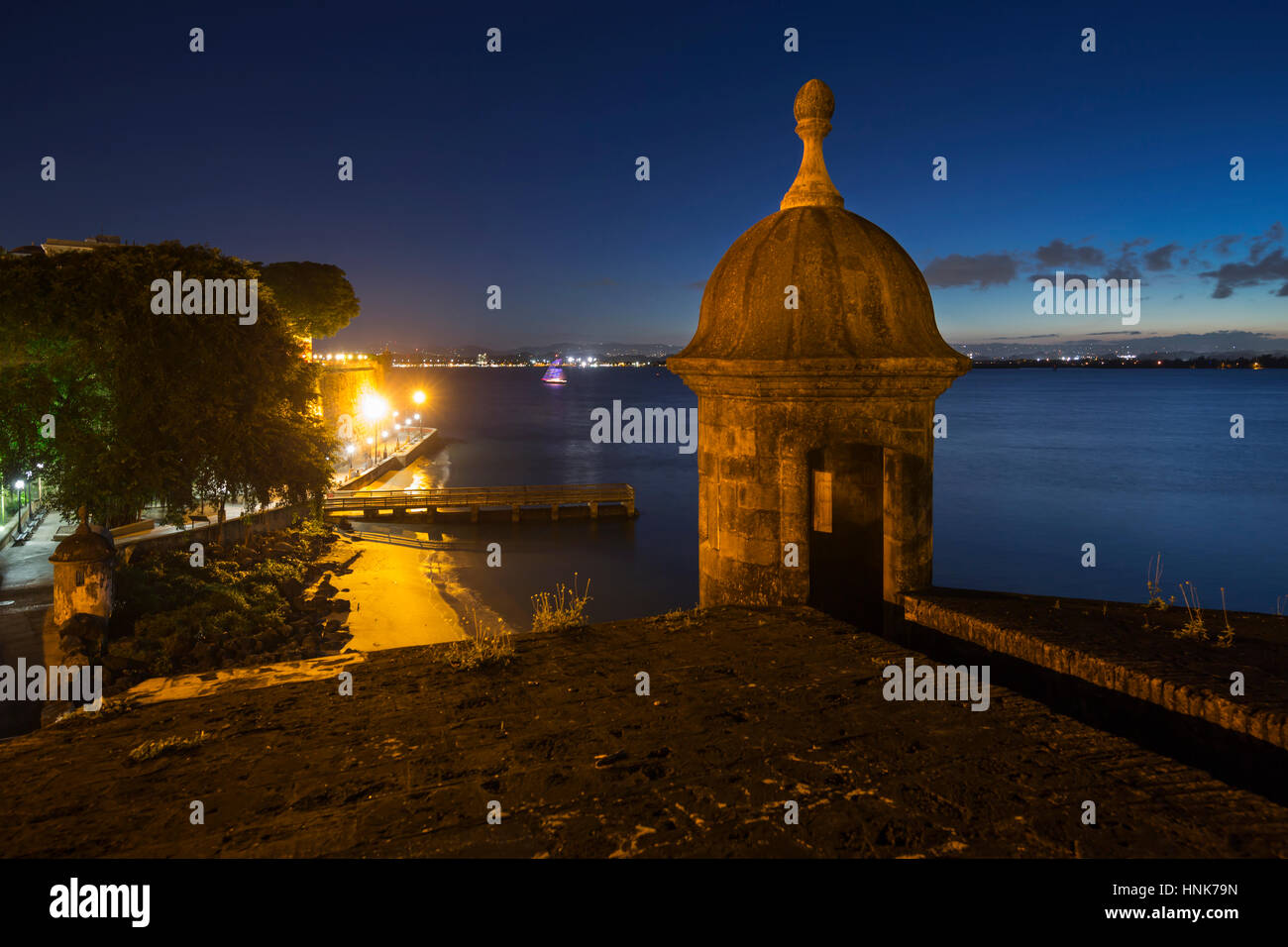 Garitta CITY GATE PASEO LA PRINCESA PROMENADE Città Vecchia di San Juan di Porto Rico Foto Stock