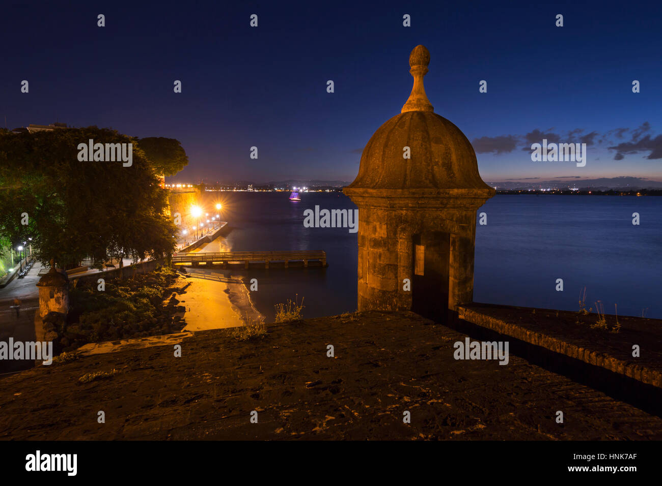 Garitta CITY GATE PASEO LA PRINCESA PROMENADE Città Vecchia di San Juan di Porto Rico Foto Stock