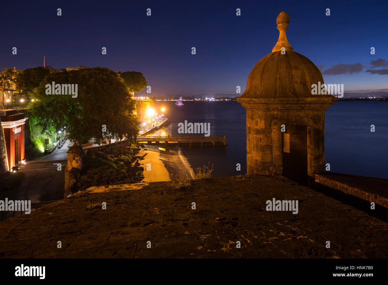 Garitta CITY GATE PASEO LA PRINCESA PROMENADE Città Vecchia di San Juan di Porto Rico Foto Stock