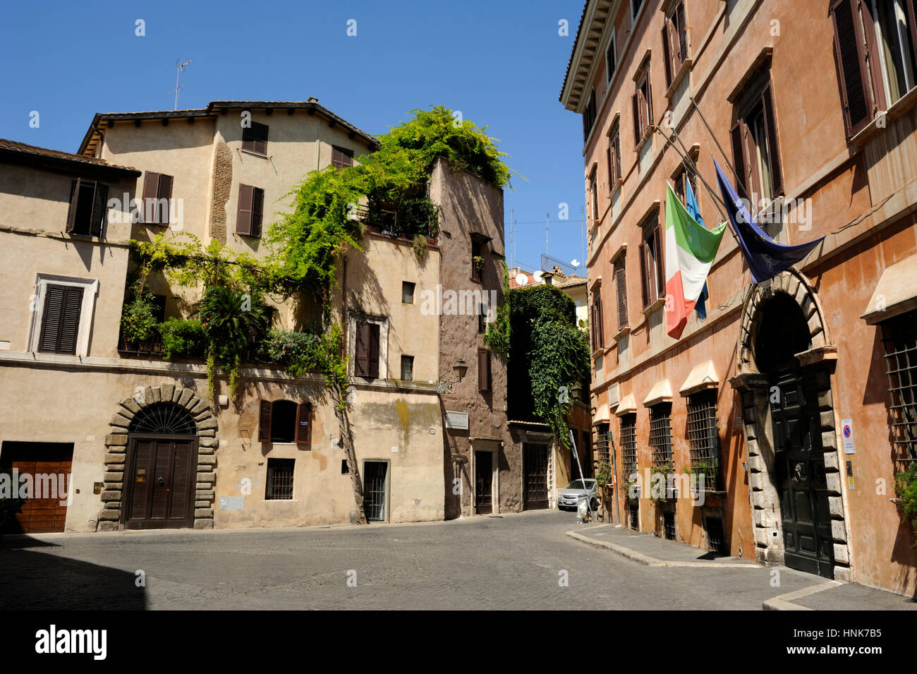 Italia, Roma, Ghetto Ebraico, Piazza Margana Foto Stock