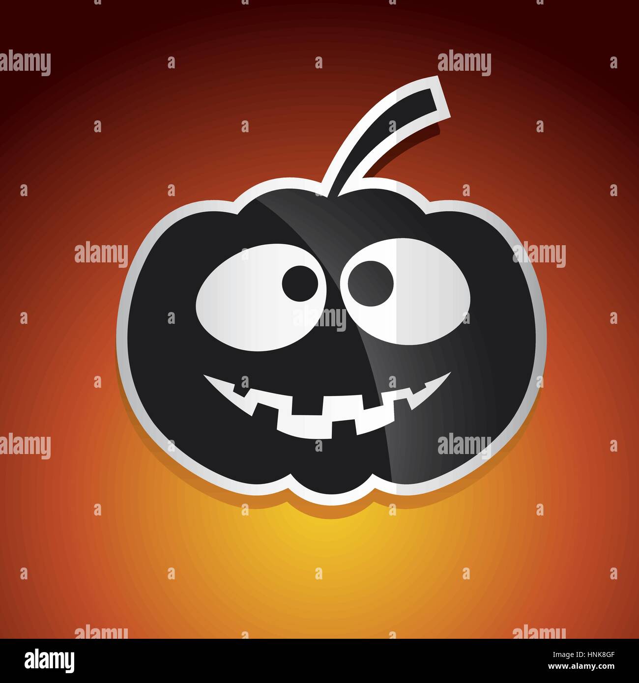 Happy halloween grafica con zucche Illustrazione Vettoriale