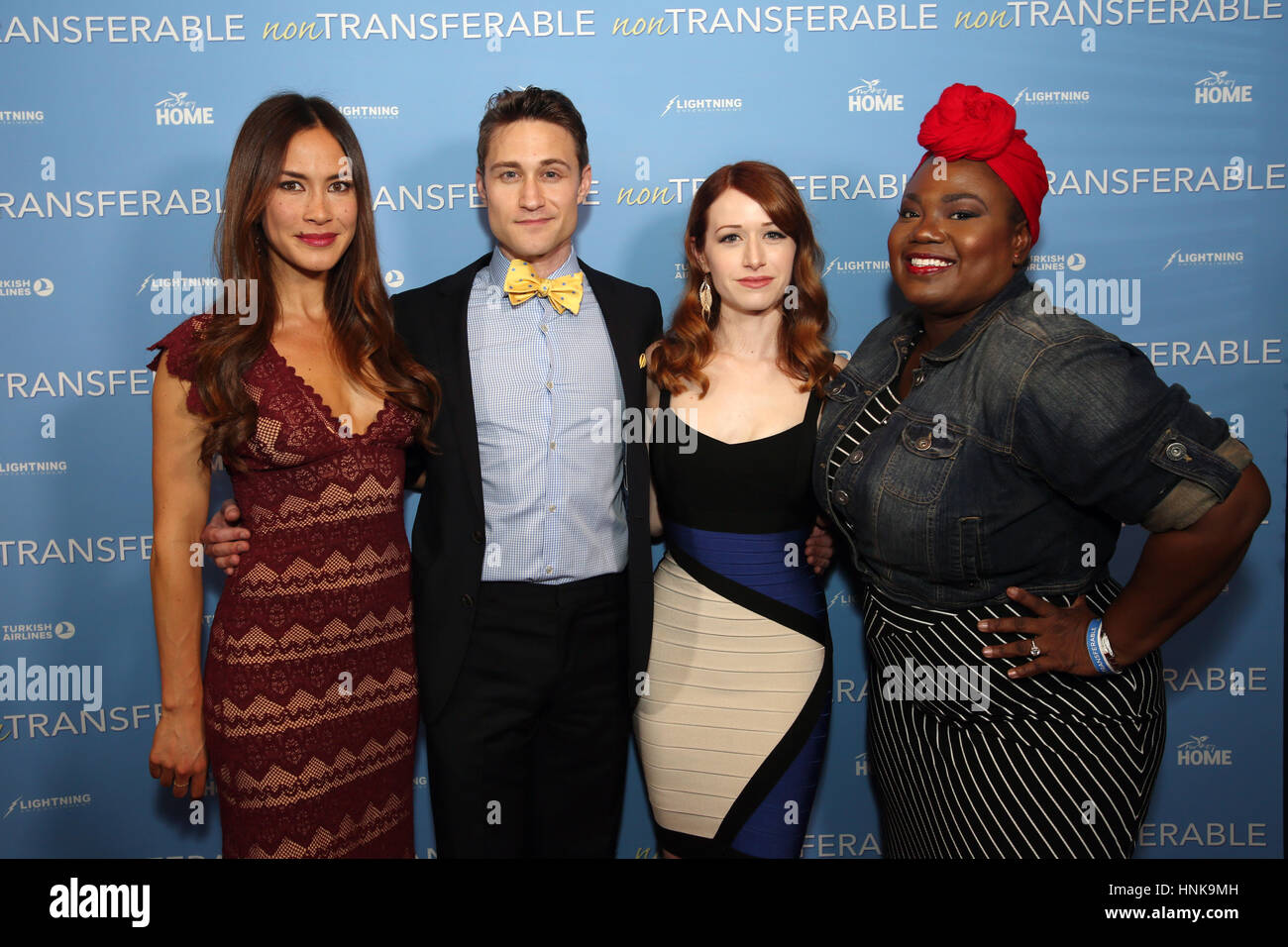 Il cast principale della nuova commedia romantica non trasferibile al Launch Party in Hollywood, CA. Foto Stock