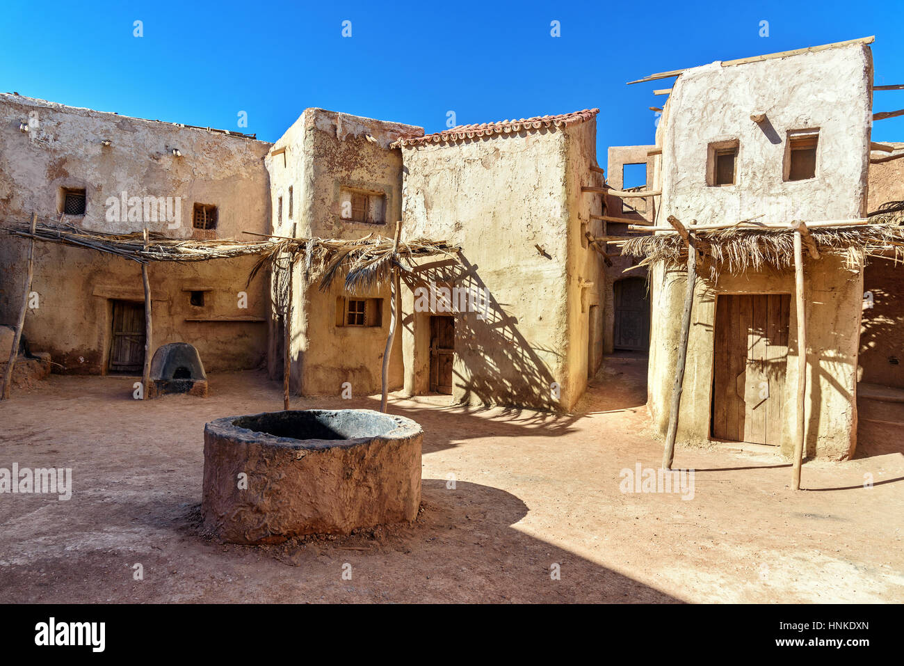 Ouarzazate, Marocco - Jan 4, 2017: decorazione in Atlas Corporation Studios è film studio. Area di Ouarzazate è film-making posizione, dove il Marocco bi Foto Stock