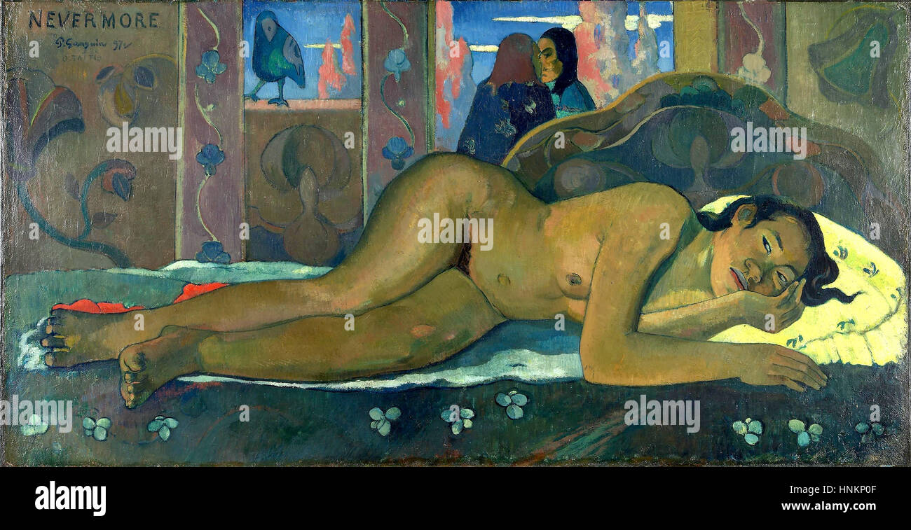 O Taiti (Nevermore), da Paul Gauguin 1897, Foto Stock