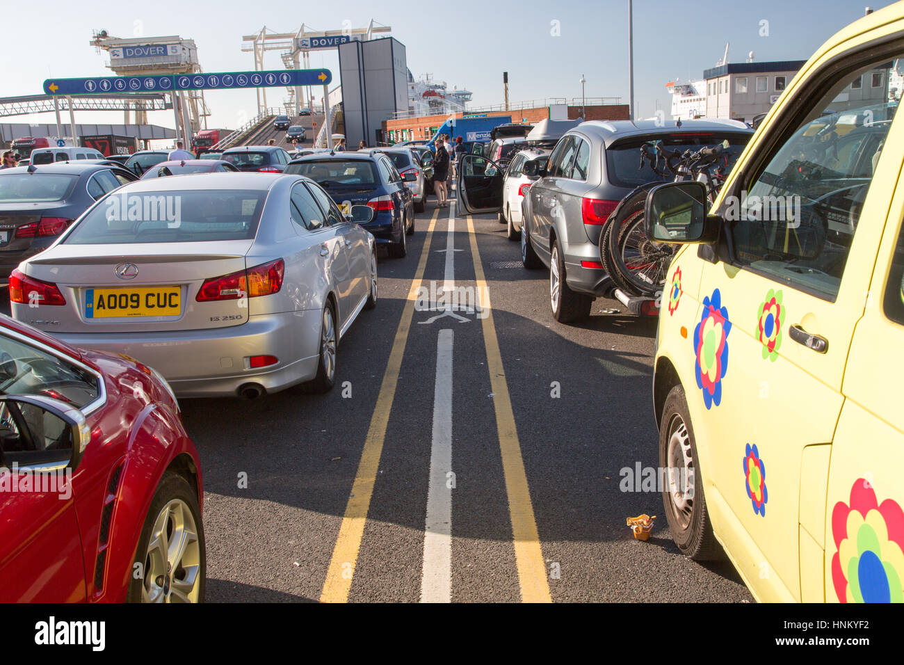 Porto di Dover, Kent, Regno Unito il traffico Foto Stock