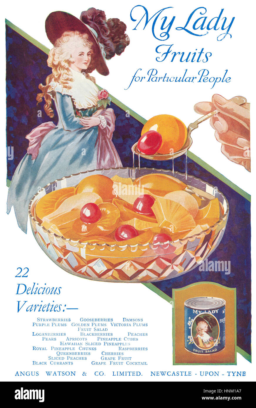 1928 British pubblicità per la mia signora le conserve di insalata di frutta. Foto Stock