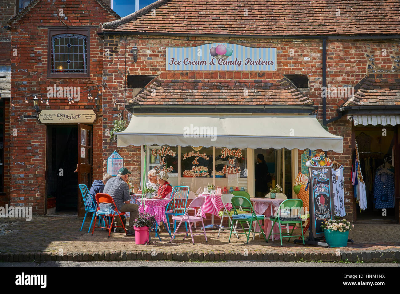 Rustico gelato e salone di candy shop Foto Stock