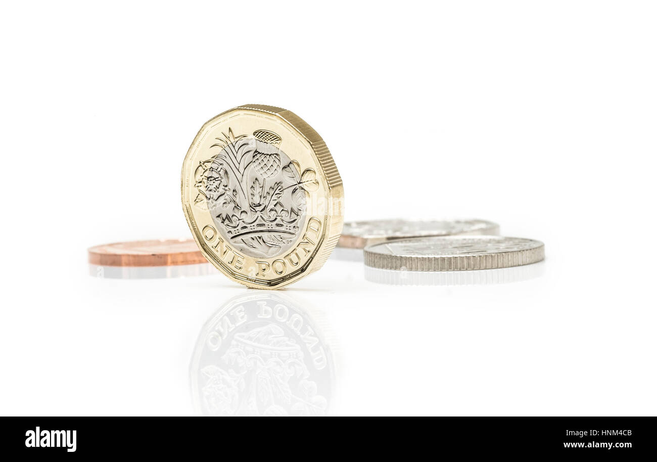 Nuovo design pound coin Foto Stock