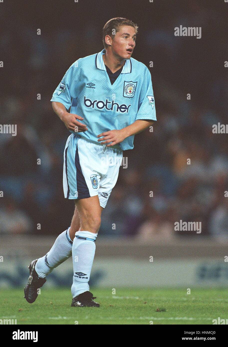 DAVID KERR Manchester City FC 31 Agosto 1995 Foto Stock