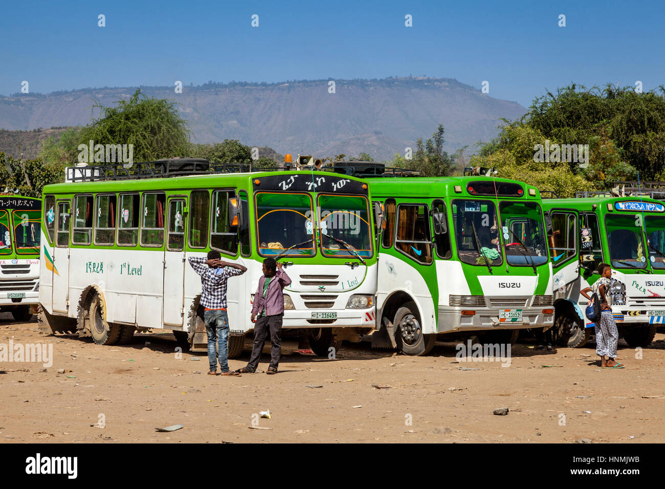 La stazione principale degli autobus, Arba Minch, Etiopia Foto Stock