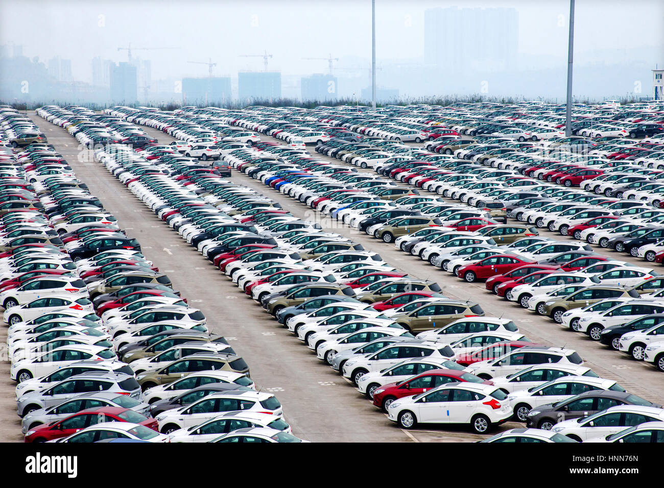 Parcheggio auto Foto Stock