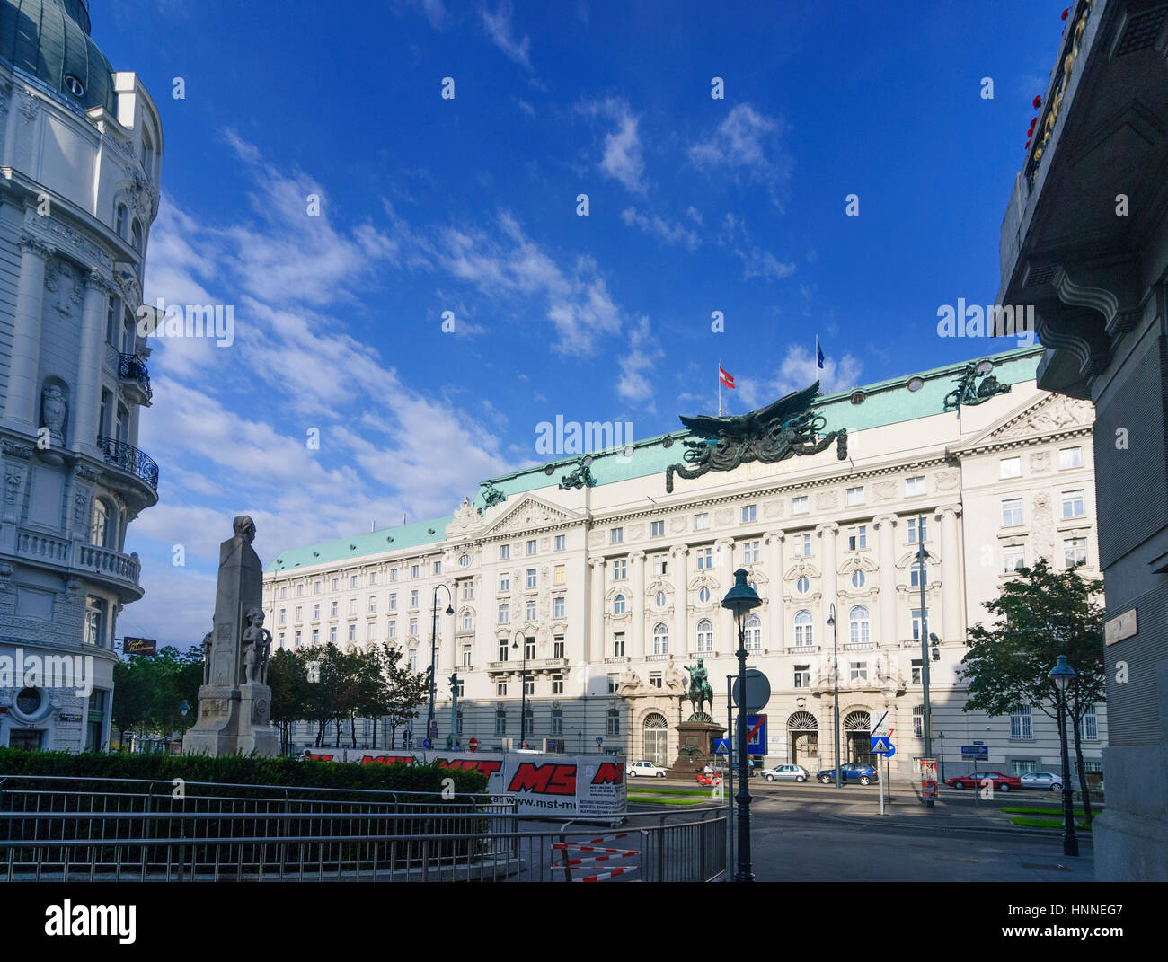 Wien, Vienna, il palazzo del governo (ex Ministero della guerra, ora sede di alcuni ministeri) a Stubenring, 01. La Città Vecchia, Wien, Austria Foto Stock