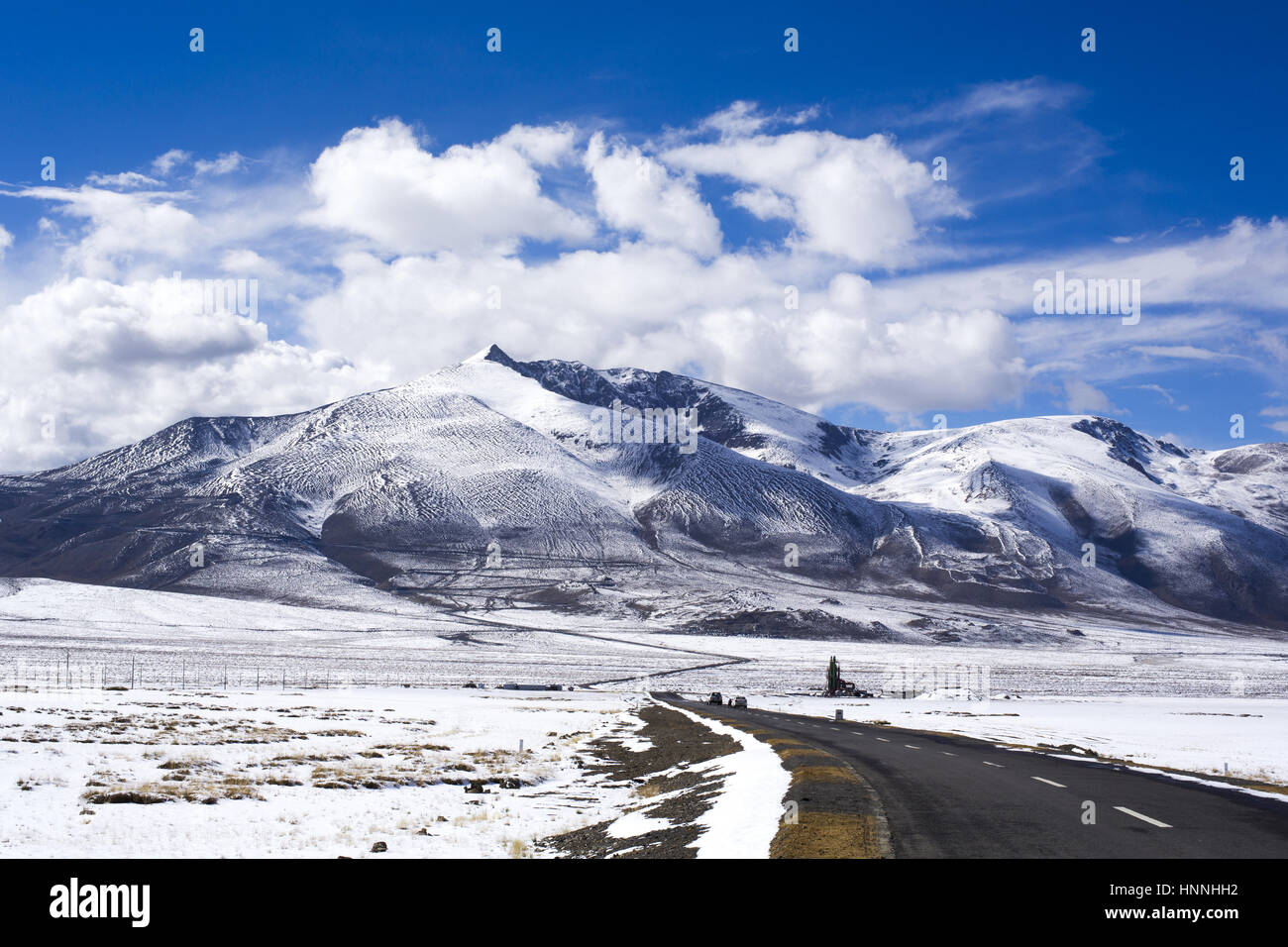 Tien Shan montagne neve nel Sinkiang Foto Stock