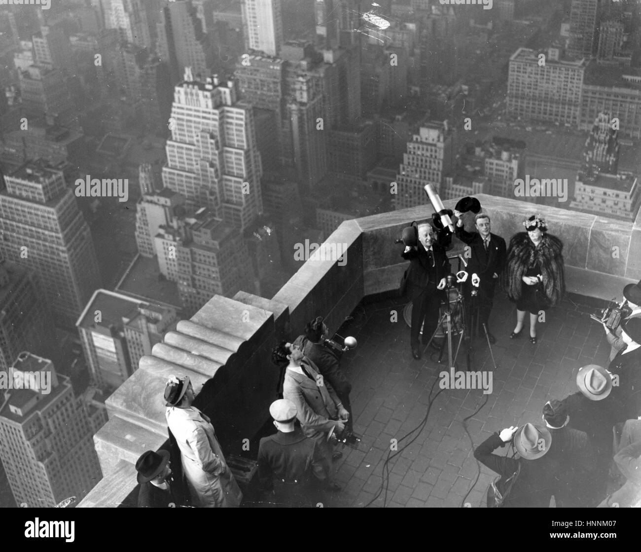 Il Duca e la duchessa di Windsor visitare l'Empire State Building, New York nel mese di ottobre 1941 Foto Stock