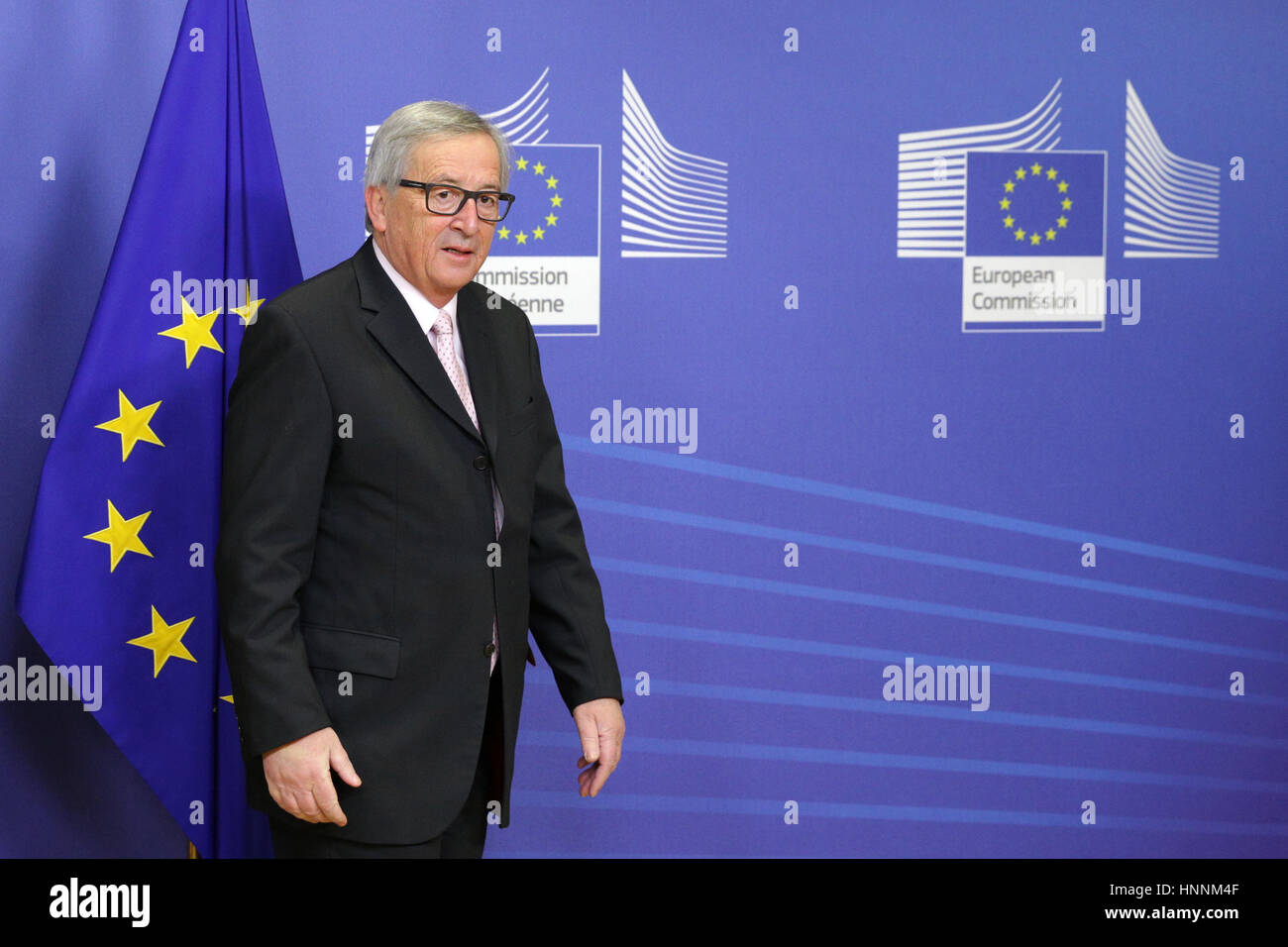 Bruxelles, Belgio - 30 Gennaio 2017: il Presidente della Commissione Europea Jean Claude Juncker prima riunione il presidente bulgaro in sede UE in Bruss Foto Stock
