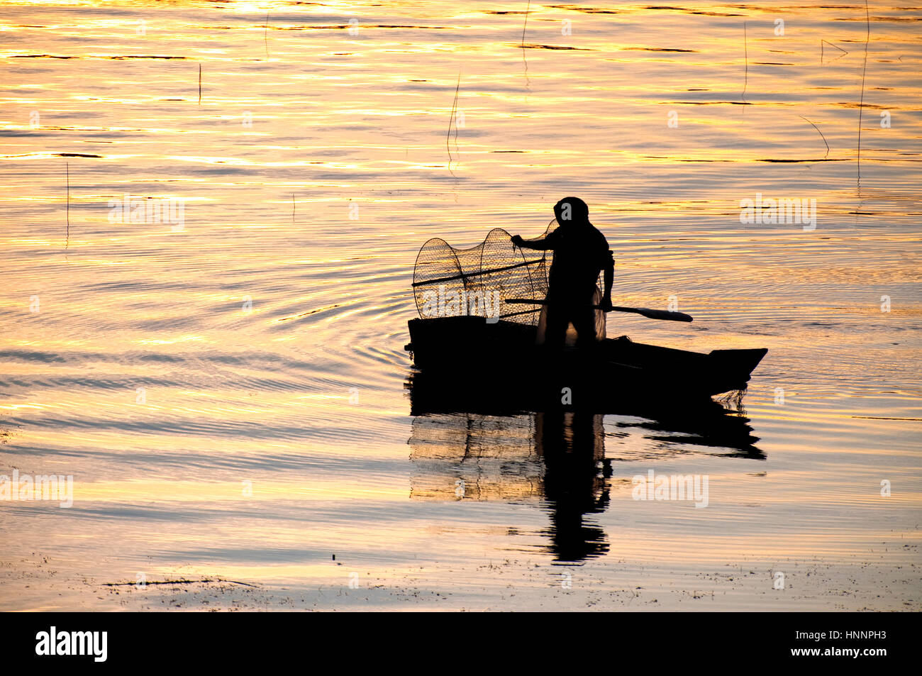 Scene in lago Atitlan, Guatemala Foto Stock