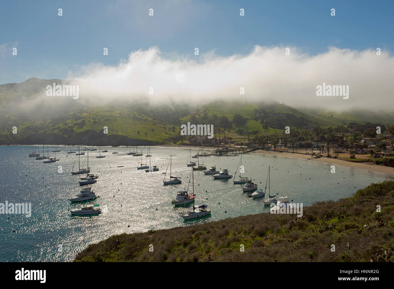 Due porti, Isola Catalina, California Foto Stock