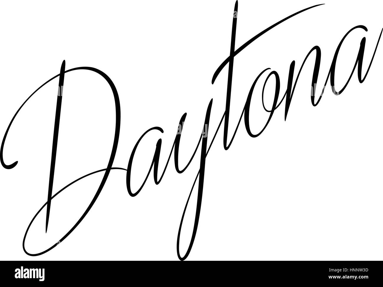 Testo di Daytona segno illustrazione su sfondo bianco Illustrazione Vettoriale