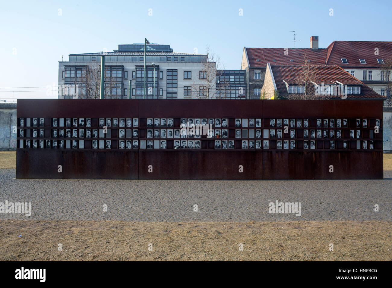 Ricordo & memoriali della parete a Berlino durante la guerra fredda Foto Stock