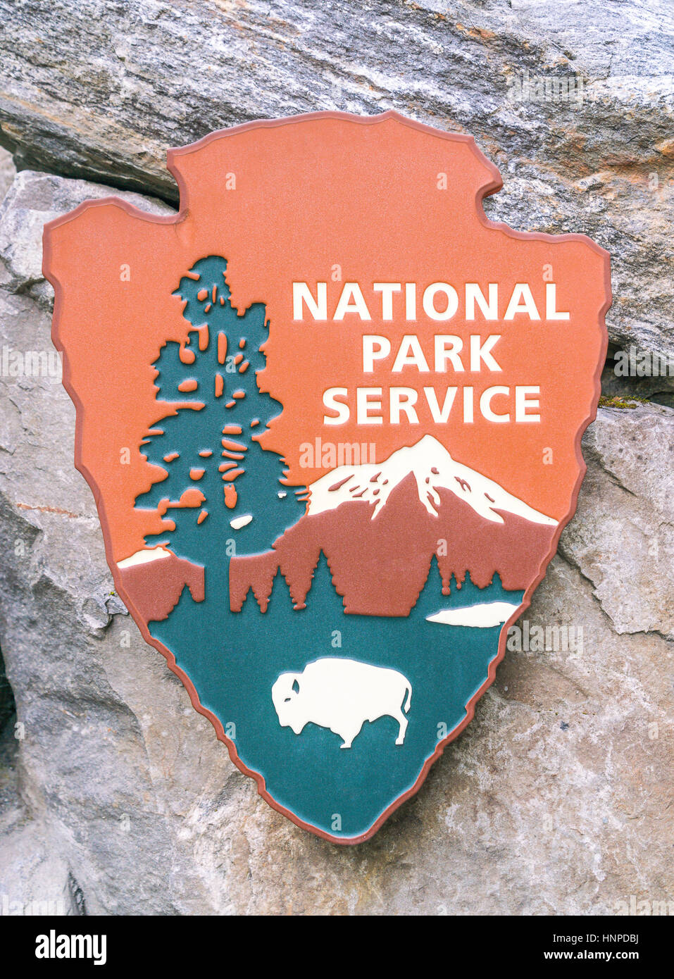 Firmare in ingresso della cascata del nord del parco nazionale,Washington,Stati Uniti d'America. Foto Stock