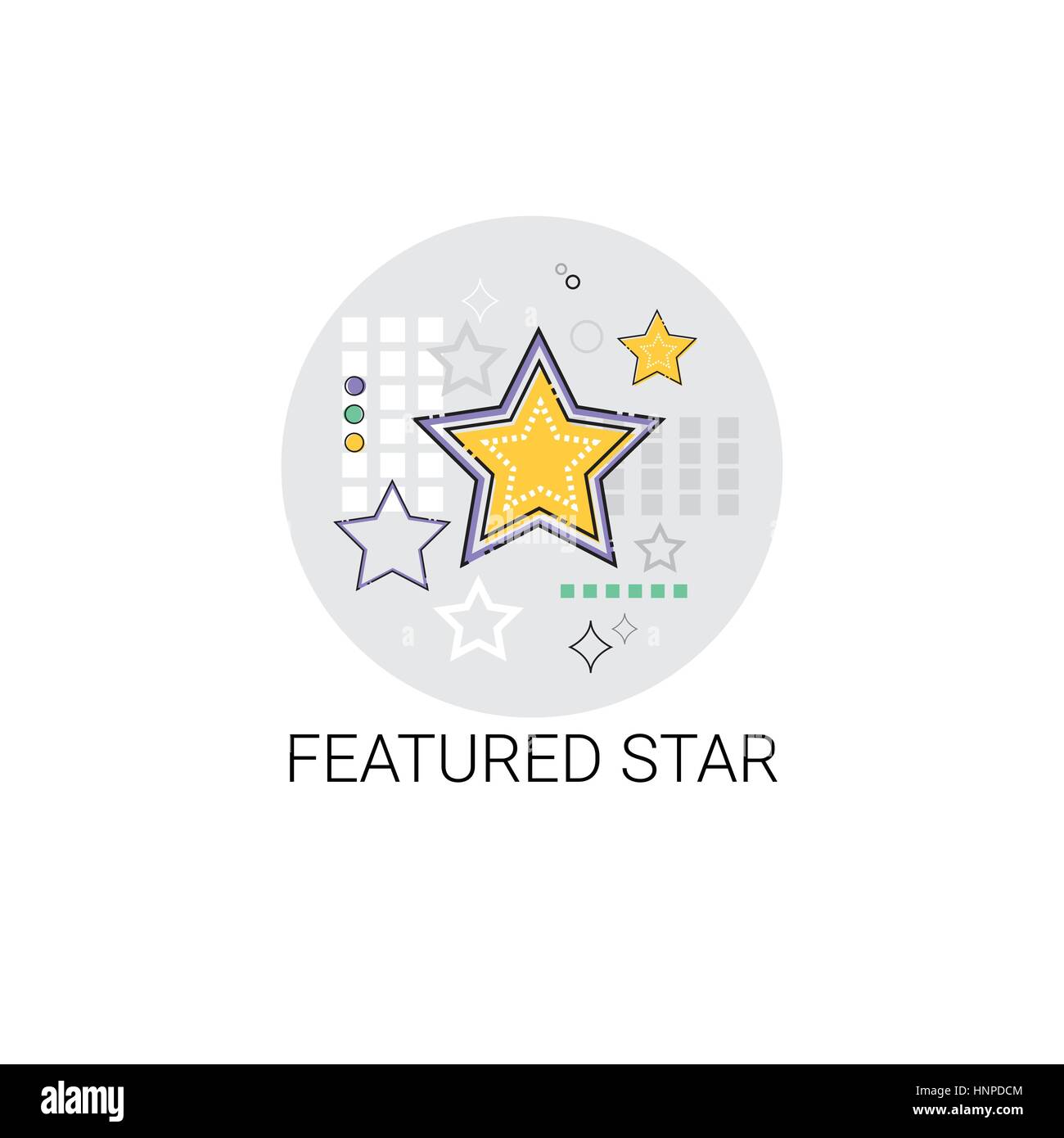 Featured star meglio preferite icona di marcatura Illustrazione Vettoriale