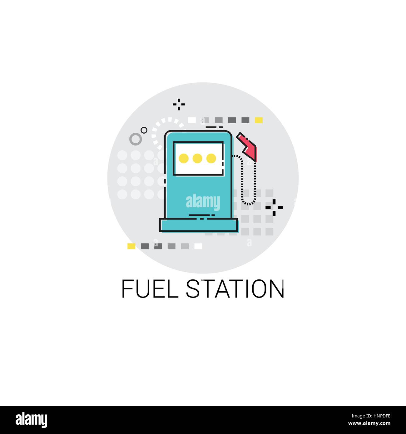 Il gas combustibile Benzina Station Automobile icona di servizio Illustrazione Vettoriale
