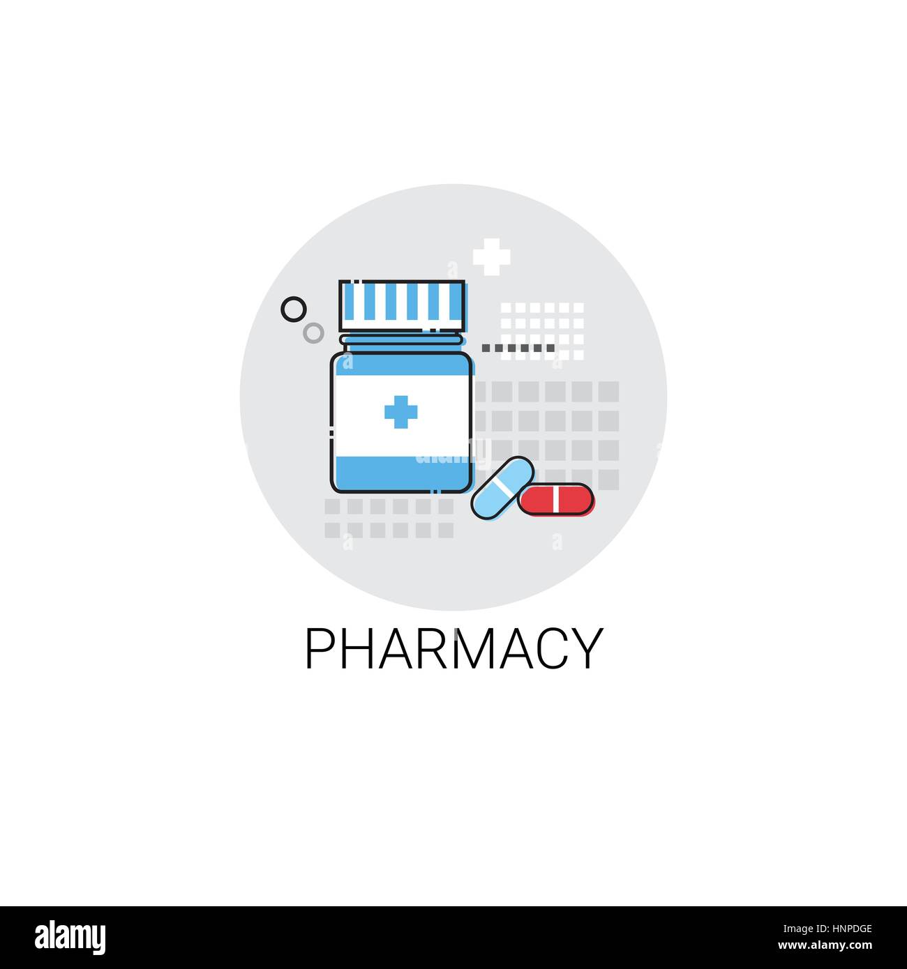 Farmacia medici ospedalieri medici della Clinica Icona di trattamento Illustrazione Vettoriale