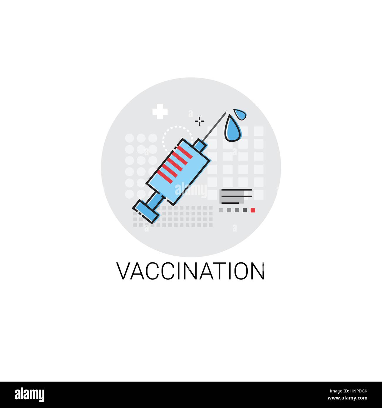 La vaccinazione ai medici ospedalieri medici della Clinica Icona di trattamento Illustrazione Vettoriale