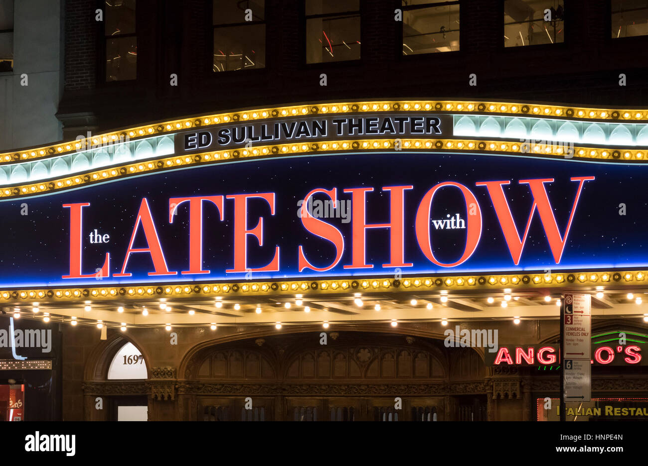 Il Late Show con Stephen Colbert alla Ed Sullivan Theater di New York City Foto Stock