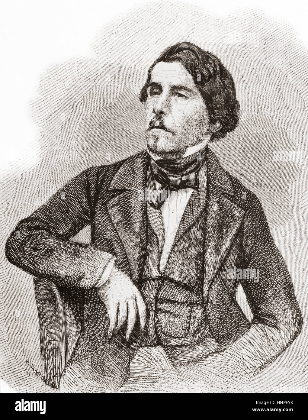Ferdinand Victor Eugène Delacroix, 1798 - 1863. Francese Scuola Romantica artista. Da L'Univers illustre, pubblicato a giugno 1863 Foto Stock