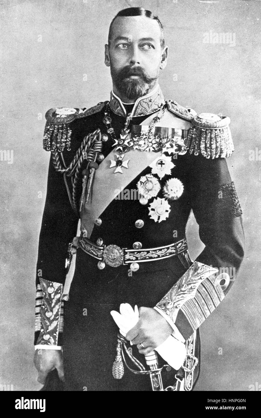 GEORGE V (1865-1936) come ammiraglio della flotta nel 1910 Foto Stock