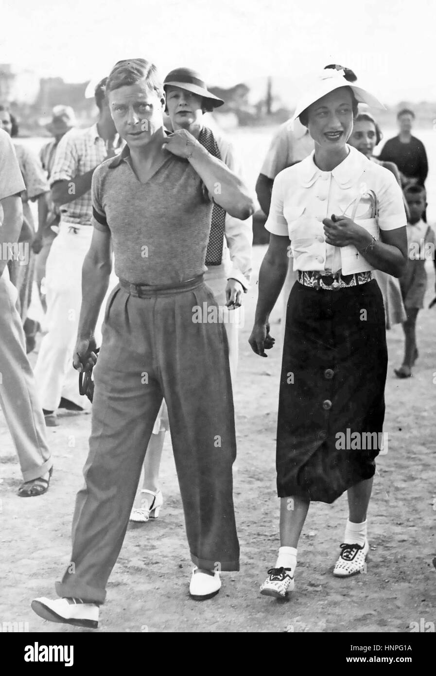 Edoardo VIII e Wallis Simpson durante il loro 1936 crociera mediterraneo Foto Stock