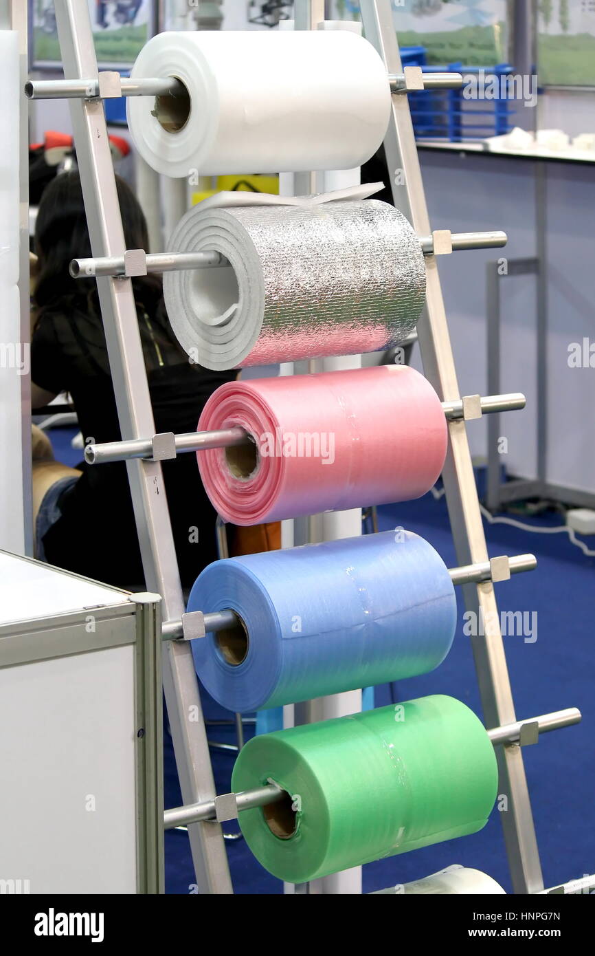 Schiuma di polietilene rotolo per uso industriale Foto Stock