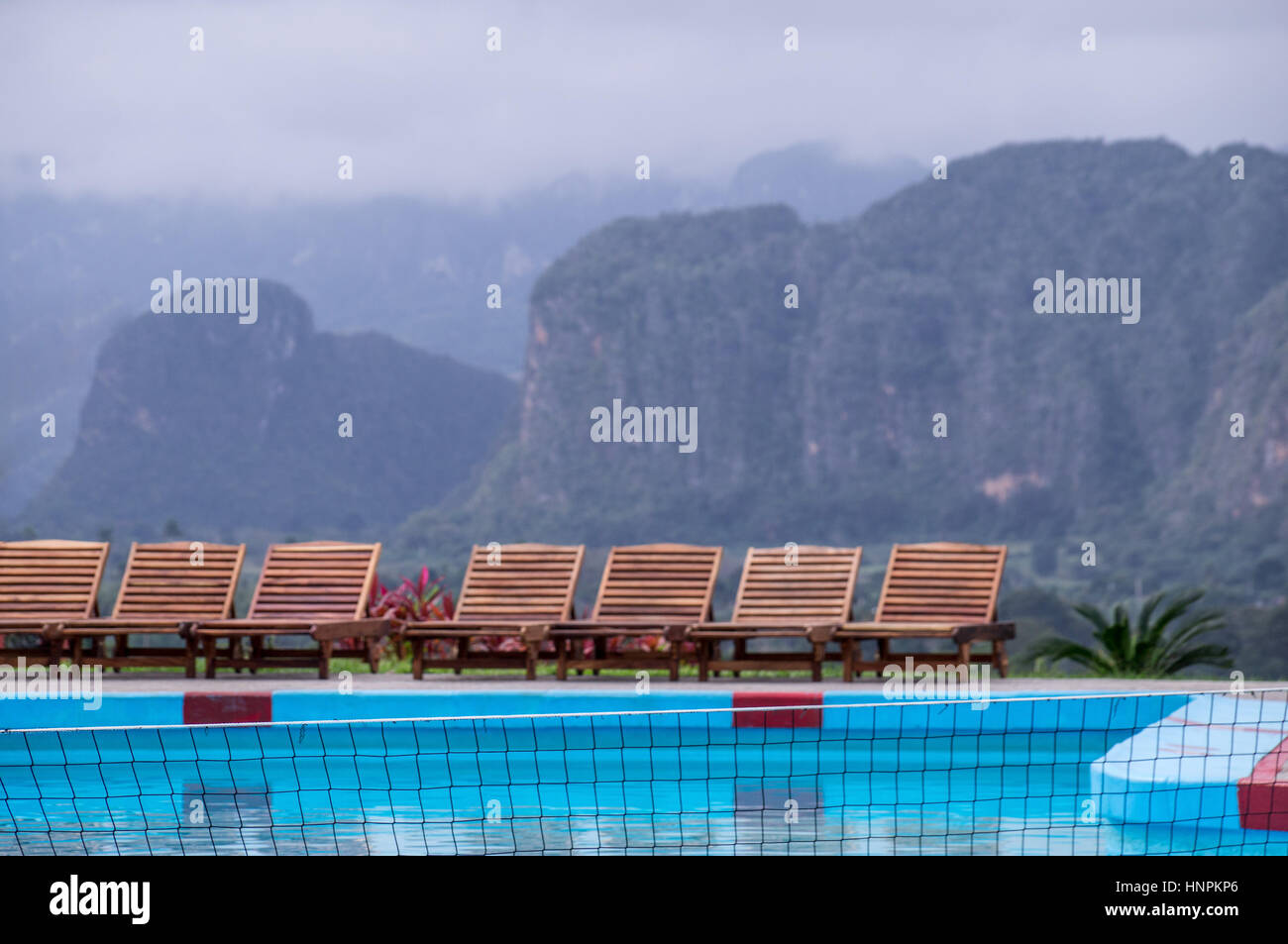 Piscina presso hotel resort in Vinales, Cuba Foto Stock