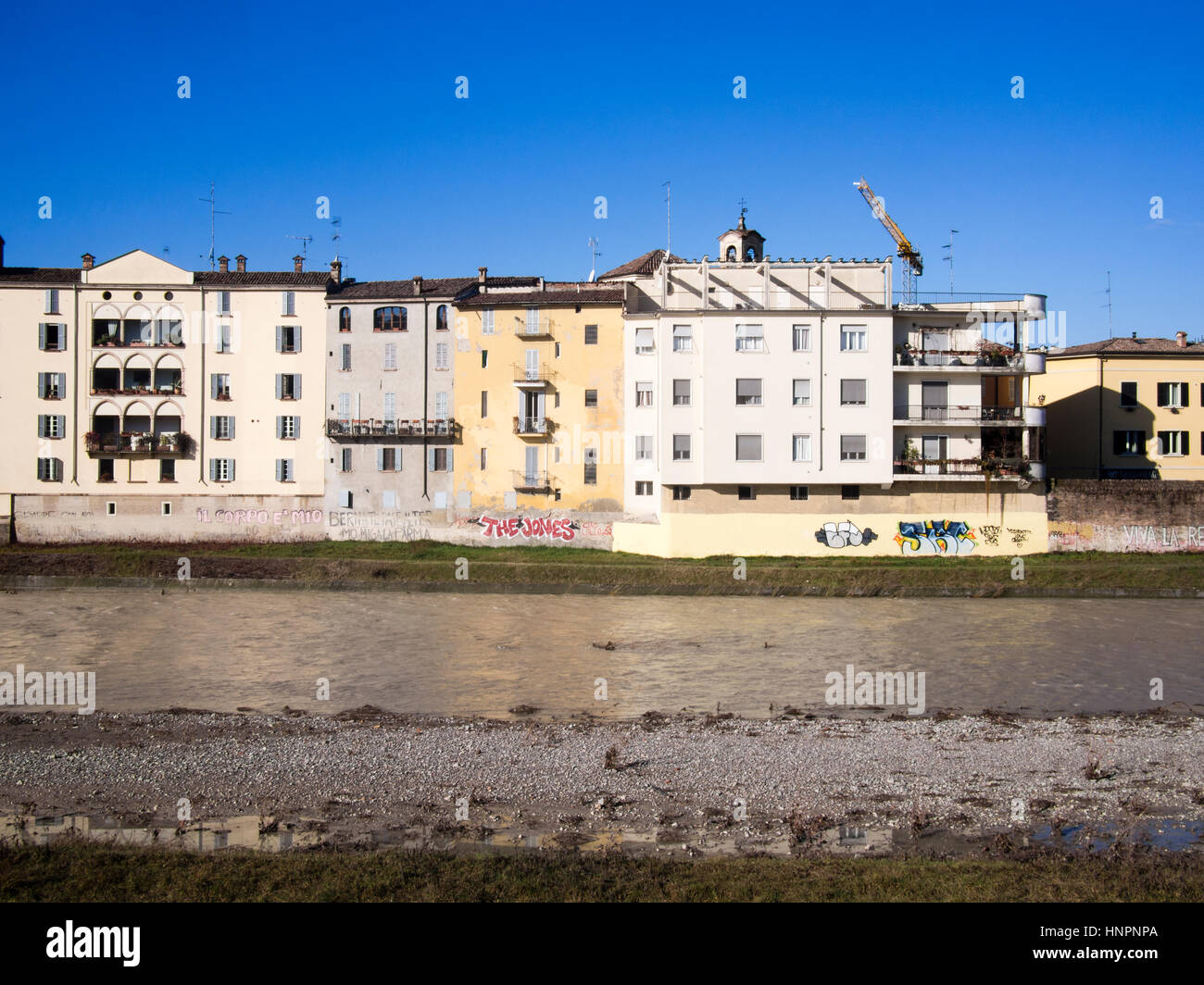 Parma river di Piazza Ghiaia Piazza del Mercato, Parma, Italia Foto Stock