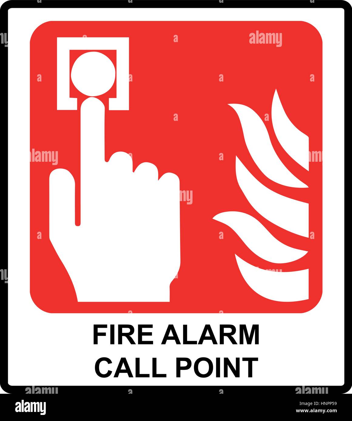 Punto di chiamata allarme antincendio. Simbolo del vettore per i casi di emergenza. Etichetta Etichetta per luoghi pubblici Immagine e Vettoriale Punto di chiamata allarme antincendio. Simbolo del vettore per i casi di emergenza. Etichetta Etichetta per luoghi pubblici Immagine e Vettoriale