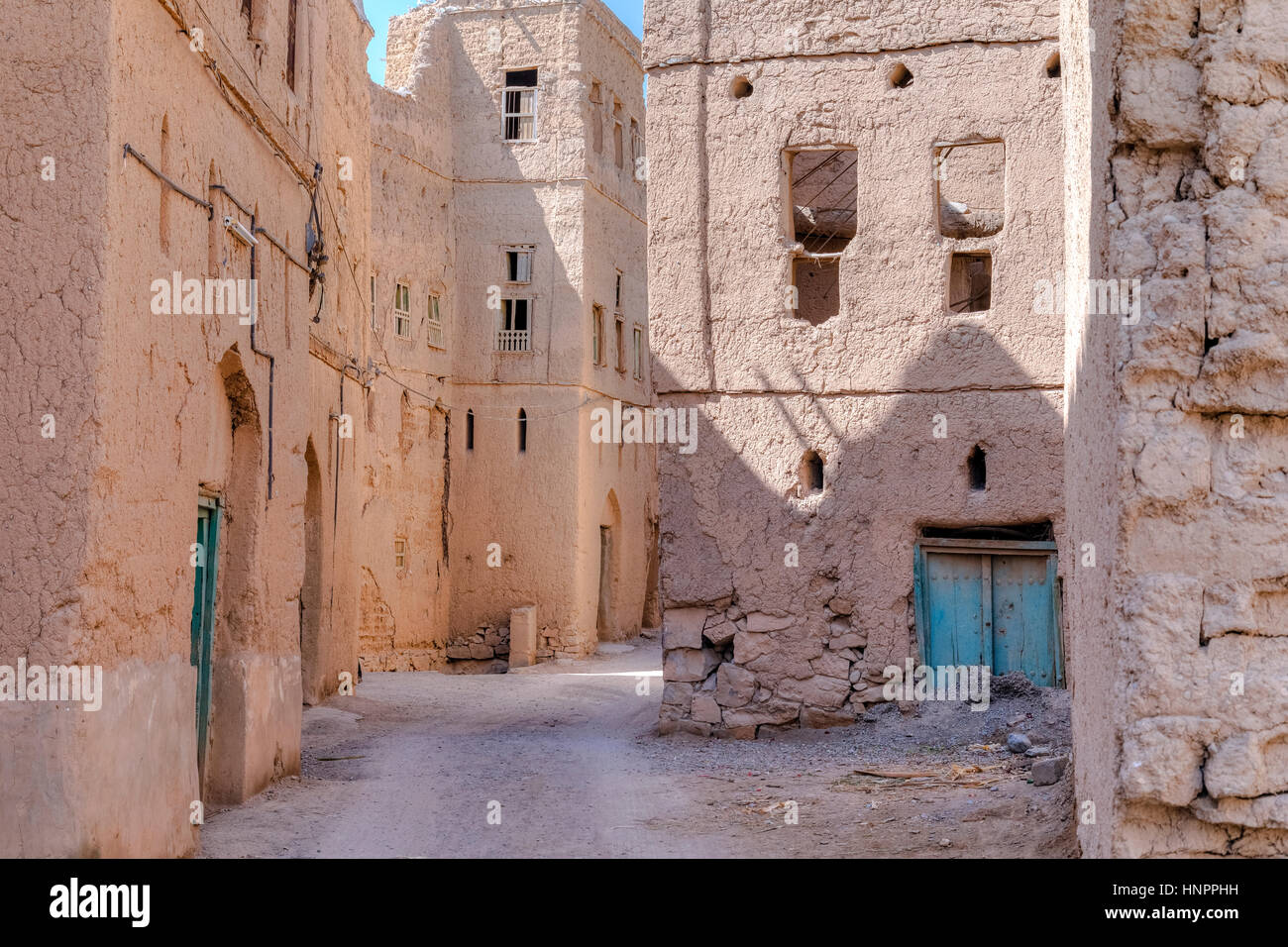 Il vecchio villaggio di Al Hamra, Oman, Medio Oriente e Asia Foto Stock